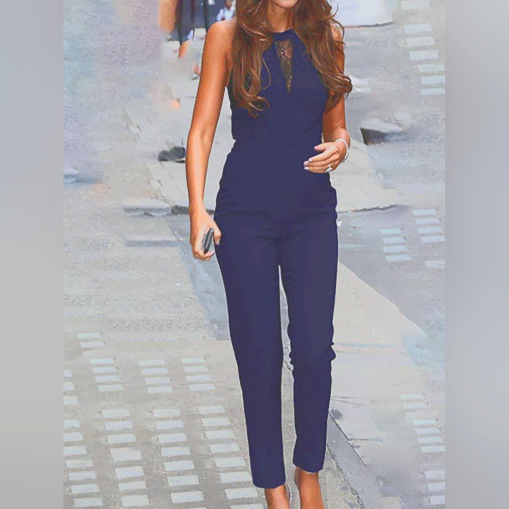 Dressy Jumpsuit-Dark Blue never worn